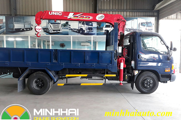 xe tải cẩu hyundai 5 tấn hd99 gắn cẩu unic 340