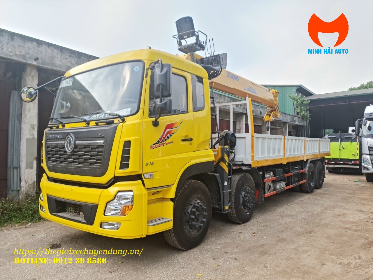 xe tải dongfeng gắn cẩu tự hành 14 tấn xcmg